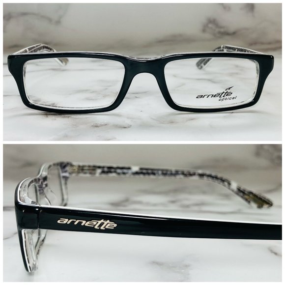 Arnette Rectangular Black And White Eyeglasses Glasses Frames NWOT - Picture 1 of 12